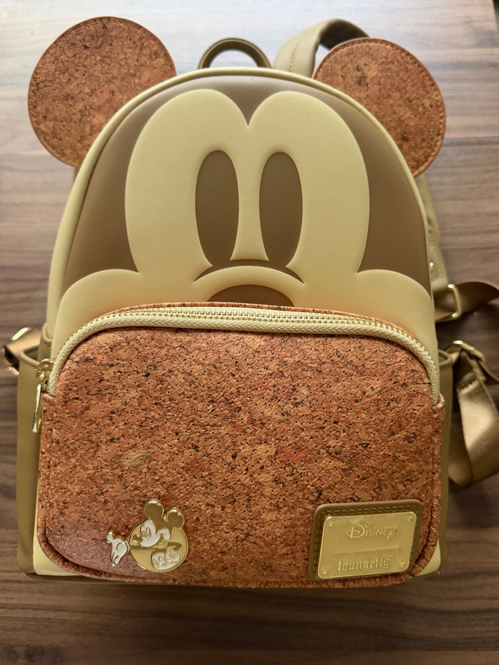 Loungefly Disney Mickey Mouse Corkboard Pin Display Ears Mini Backpack